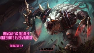 Rengar Jungle vs Nidalee  Patch 11.7 EUW Challenger. How to destroy nidalee