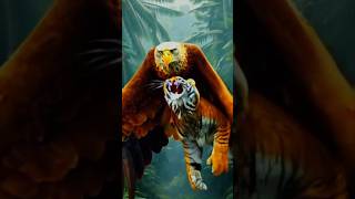 Massive eagle hunting tiger #eagle #tiger #trendingshorts