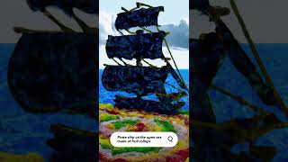 Asking AI for rendering of a pirate ship on the open sea made of fruit rollups. #ai #art #short