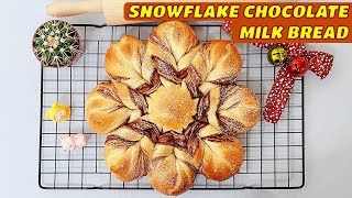 Snowflake Star Chocolate Milk Bread For Christmas [Subtitles] HNC Kitchen