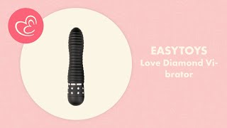 Zwarte geribbelde vibrator met diamantjes - Review | EasyToys