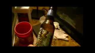 how to turn a beer bottle into a cup with Fire and String EPIC WIN