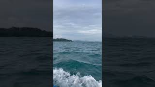 Ocean Trip on local wooden boat during the storm to Coral Island 🌊 #shorts #short