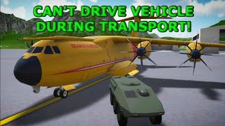 What happens if you enter vehicle during transport in Turboprop Flight Simulator?