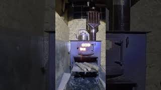 satisfying wooden stove sounds #satisfying #woodenstove #shorts