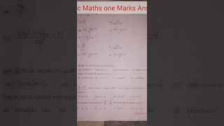 TN Class 10|Public Exam Maths one Mark questions answer #shorts #viral #maths #youtube