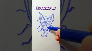 El Bicho W. Dibujo letras. #drawing #art #bug #letras #abecedario #bicho #divertido #shorts