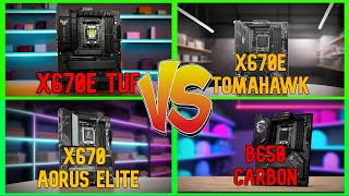 X670E TUF VS TOMAHAWK VS B650 CARBON VS X670 AORUS ELITE ¿CUAL ES LA MEJOR PLACA BASE PARA AMD?