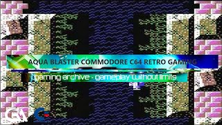 Commodore C64 Aqua Blaster 1990 Retro Gameplay Teaser Arcade Style Retro Gaming Vintage Gameplay