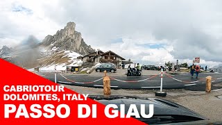 Driving Passo di Giau (2.233m), Dolomites, Italy