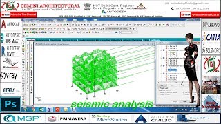 Staad Pro Seismic analysis Part-11 Tutorial Hindi(Gemini Architectural)