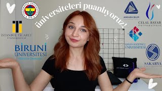 ÜNİVERSİTELERİ PUANLIYORUZ / YORUMLUYORUZ! | öğrencilerinden kampüs, hocalar, yurt, ulaşım..