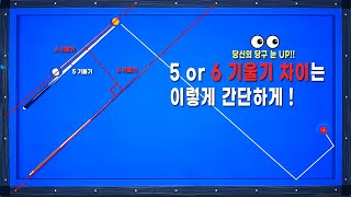 가장 흔한 5 , 6 기울기 구분만 잘해도 다양한 공을 칠 수 있습니다 !