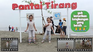 WISATA SEMARANG PANTAI TIRANG || WAHANA BERMAIN AIR LAUT DAN PASIR HITAM