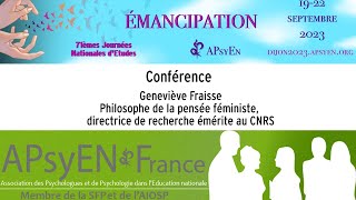 Conférence - Geneviève Fraisse