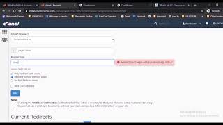 Interesting steps of Domain Redirection in Cpanel