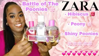 ZARA'S - HIBISCUS 🌺 - PEONY 🌸 & SHINY PEONIES 🌸 PERFUME REVIEW || BATTLE OF THE PEONIES || COCO PEBZ