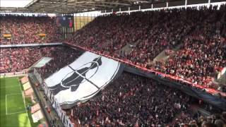 Choreo + Pyro - Köln vs. Leverkusen (1.FC Köln - Bayer Leverkusen 10.04.16)