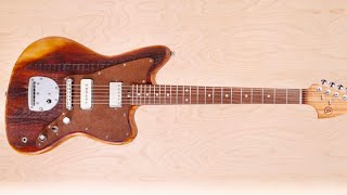 Jazzmaster Style Guitar - Reclaimed Wood -Full Build- Timelapse