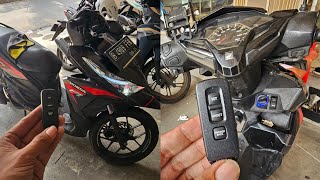 keyless pcx modul remot scoopy terpasang di motor honda vario