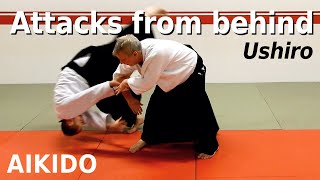 Aikido techniques on grabs from behind, USHIRO, by Stefan Stenudd