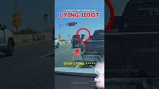 Idiot lies on dashcam