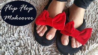 diy Flip Flop slippers Makeover