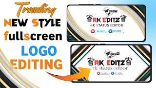 Trending new style fullscreen logo editing || fullscreen logo editing on pixellab#uniquesaman