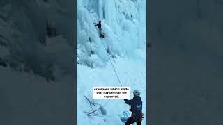 Ice climbing frozen waterfalls | Finnish Lapland