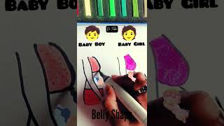 check out Video Description color pen link..Belly Shape During Pregnancy #shorts #babygirl #babyboy