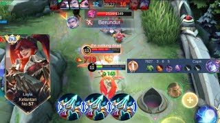 LAYLA VS SABER❗BUILD ONE SHOT ENEMY DELETE! NICE GAME | build top 1 global Layla