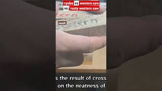 the result: "ryoba vs western saw vs rusty saw" (handsaws battle)