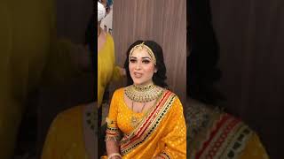 #shorts/elegant and royal indian traditional party Makeup with yellow lehenga makeup by parul garg