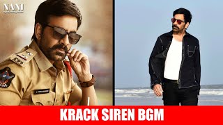 Krack Movie Siren Bgm || Ravi Teja || Sruthi Hassan