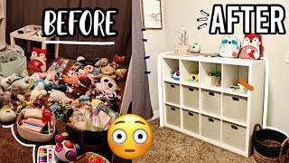 Organize Our PLAYROOM w/ Me! SATISFYING DECLUTTER, Re-Arrange + Toy Rotation (Montessori Inspired)