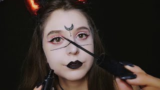 ASMR | Irmã MÁ te maquiando para o halloween