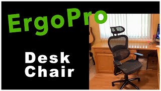 ErgoPro desk or gamer chair unboxing assembly and review