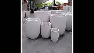 Model Number HT 9 Plant Flower Pot Outside Decoration Linh Poterry Light Cement Made In Vietnam