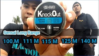 New record 140 meter sensasi long range jsb knockOut 13grain