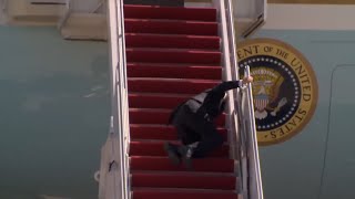 Why Did The Biden Fall Up The Stairs? Trump; Just Like Every Other Biden Failure.