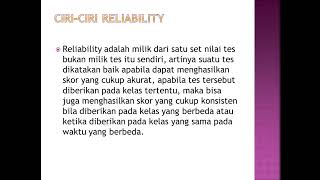 Reliability