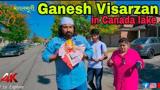 Ganesh Visarzan in Canada lake.#toronto#canada#casino Woodbine#ganesh#ganeshutsav #papaji ka payar .