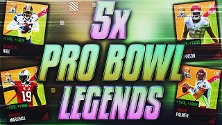 5x 98 PRO BOWL HERO PACKS!! BEST PULL TWICE?! - Madden Mobile 17