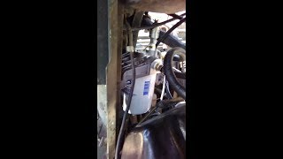 Changing a humvee, m998, hmmwv fuel filter to a spin on housing.