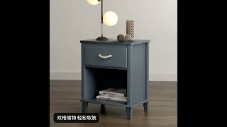 Solid wood pine bedside table simple modern storage locker