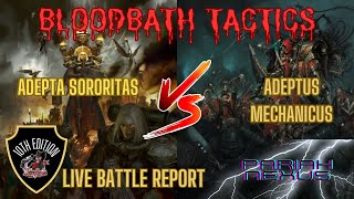 Warhammer 40k Live Battle Report: Sisters of Battle vs Adeptus Mechanicus!