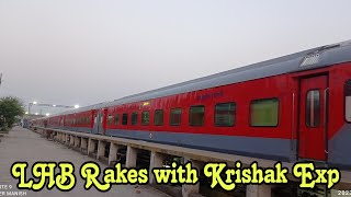 Dekhiye Video - 15008-Krishak Express Ka New LHB Rakes At Lucknow Washing Yard