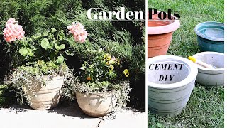 Cement Flower Pots for your garden/DIY Ideas for Garden Decoration