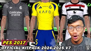 PES 2017 OFFICIAL KITPACK 2024-2025 V7 AIO - PES 2017 PC GAMEPLAY INDONESIA