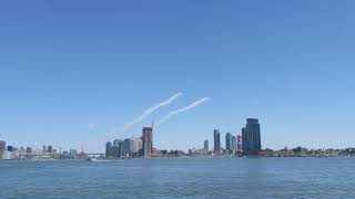 Blue Angels and Thunderbirds flyover of New York City tribute to essential workers